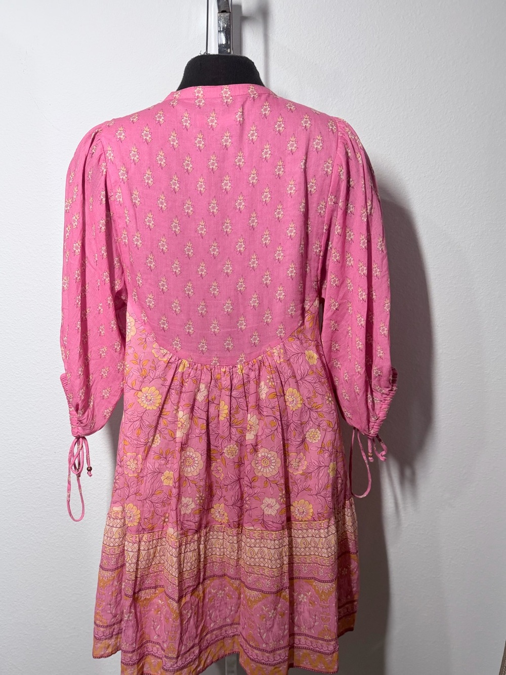 Spell & The Gypsy Collective Pink Floral Boho Mini Dress Size Small - Picture 8 of 12
